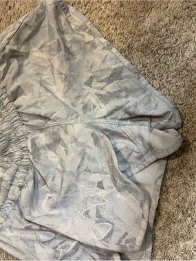 lululemon athletica Light Gray Patterned Athletic Shorts